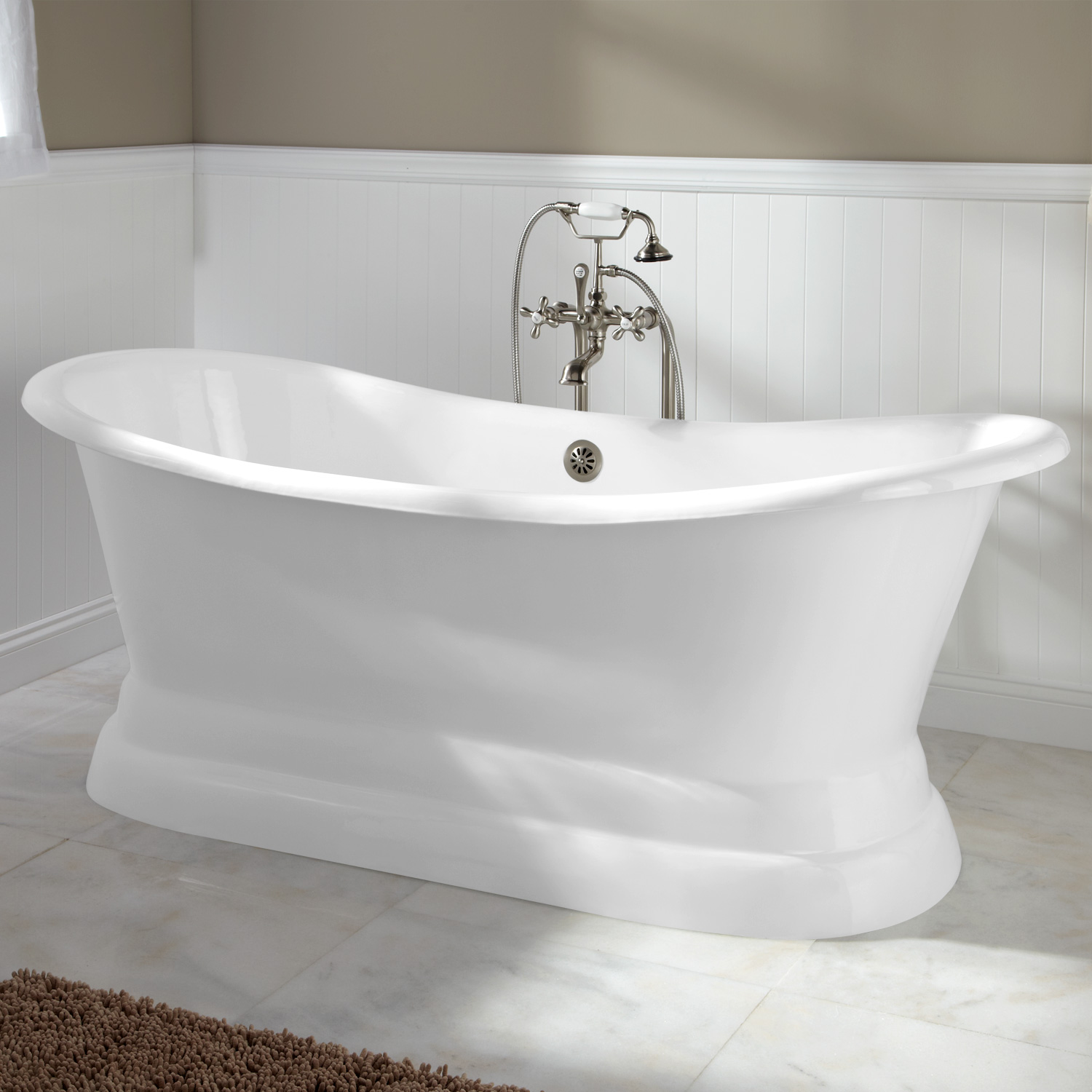 Cast Iron Double Slipper Tub with Monarch Imperial Feet