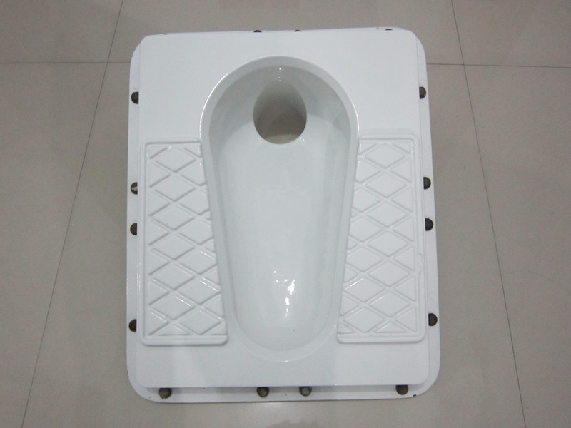 Cast iron squatting pan toilet
