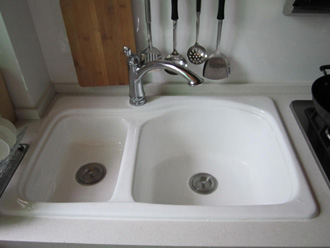 Cast iron sink - double groove