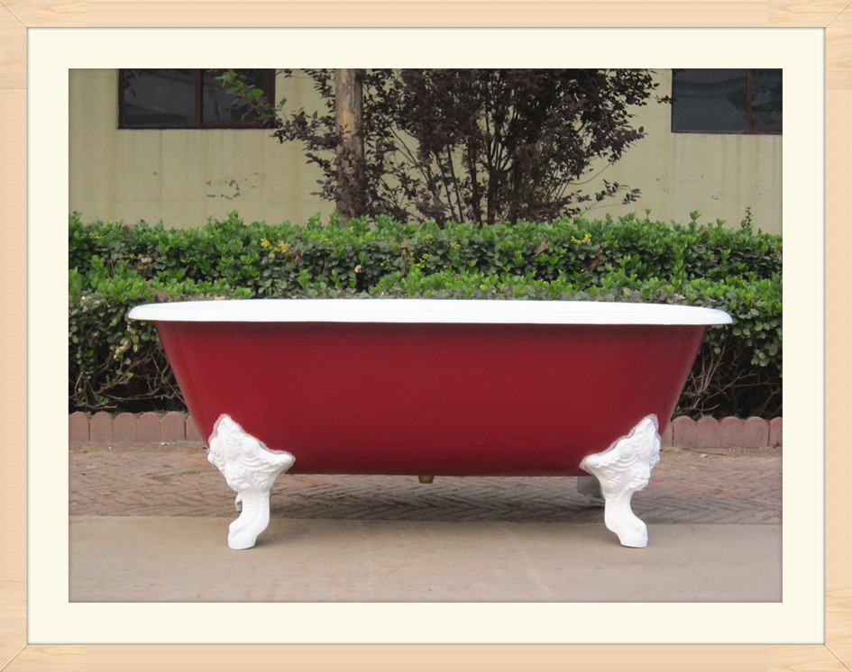 Cast Iron Dual Clawfoot Tub on Imperial Feet