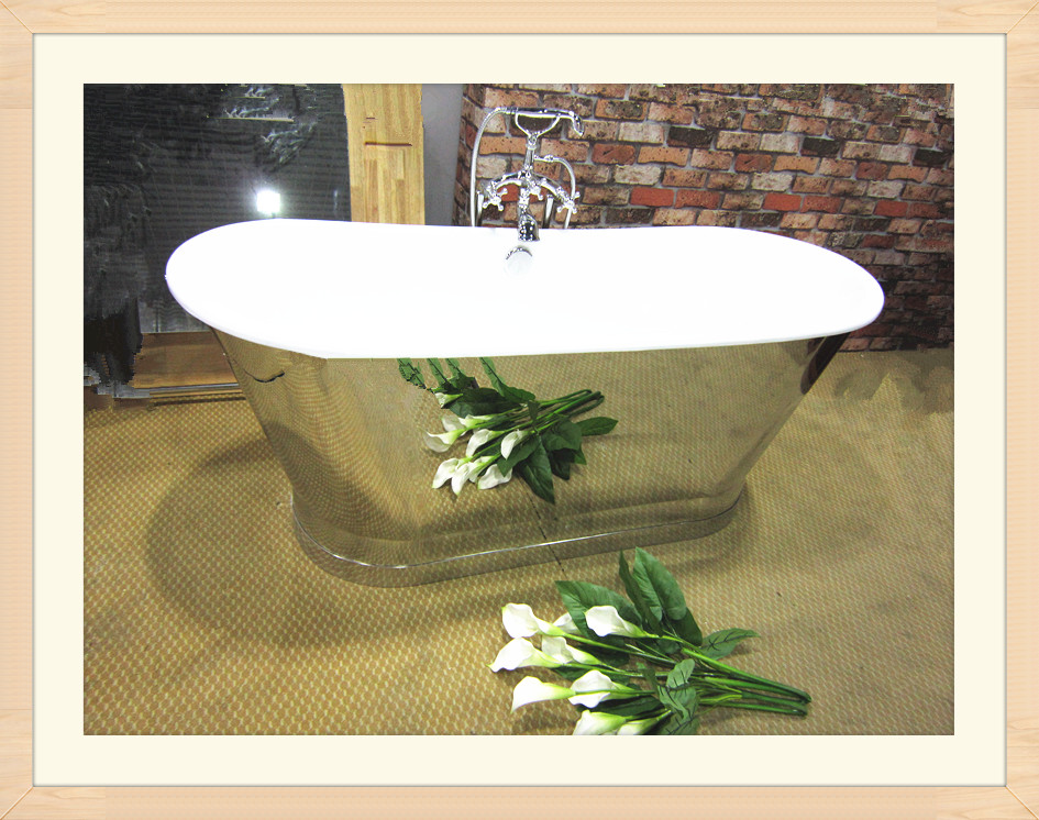 Cast Iron Tub with Stainless Steel Skirt