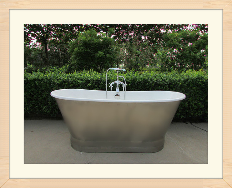 Cast Iron Tub with Stainless Steel Skirt